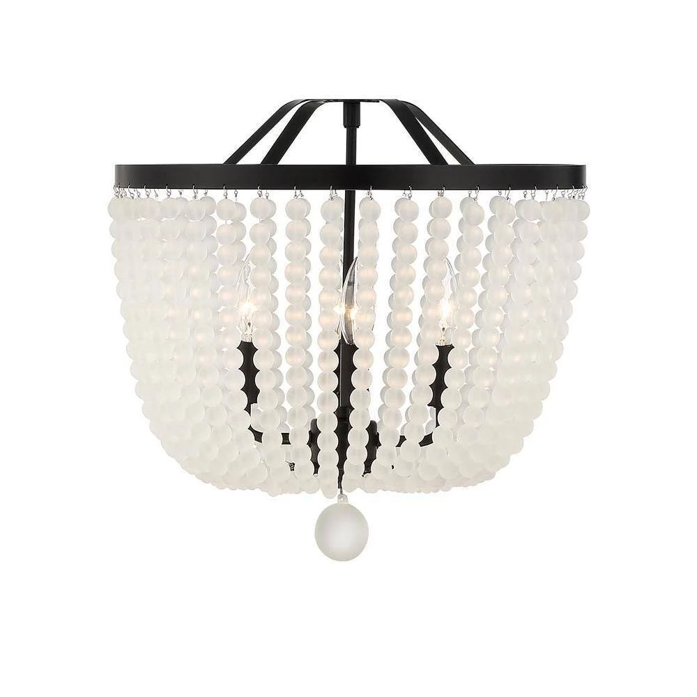 Rylee 4-Light Matte Black Chandelier by Crystorama 5 Rylee 4-Light Matte Black Chandelier by Crystorama - Image 3