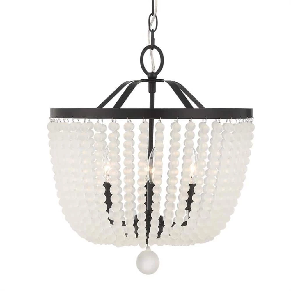 Rylee 4-Light Matte Black Chandelier by Crystorama 3 Rylee 4-Light Matte Black Chandelier by Crystorama