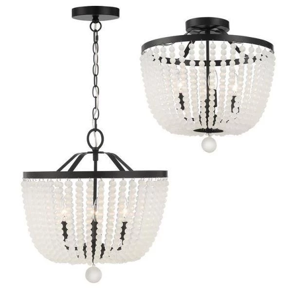 Rylee 4-Light Matte Black Chandelier by Crystorama 4 Rylee 4-Light Matte Black Chandelier by Crystorama - Image 2