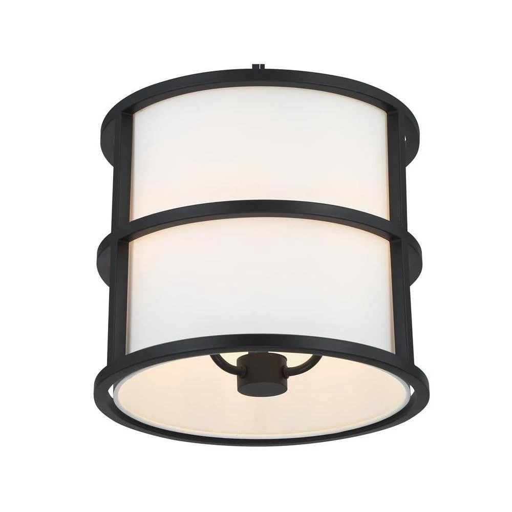 Hulton 3-Light Matte Black Pendant by Crystorama 7 Hulton 3-Light Matte Black Pendant by Crystorama - Image 5