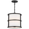 Hulton 3-Light Matte Black Pendant by Crystorama