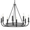 Bailey 8-Light Matte Black Standard Chandelier by Crystorama -Crystorama popular store matte black crystorama chandeliers bai a2108 mk 64 1000