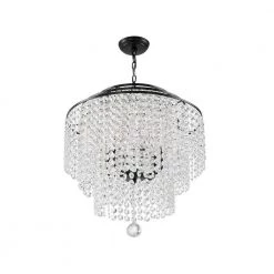 Gabrielle 6-Light Matte Black Chandelier by Crystorama -Crystorama popular store matte black crystorama chandeliers gab b7305 mk 1f 1000