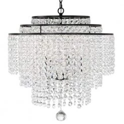 Gabrielle 6-Light Matte Black Chandelier by Crystorama