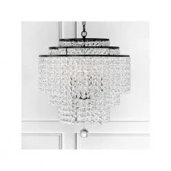 Gabrielle 6-Light Matte Black Chandelier by Crystorama -Crystorama popular store matte black crystorama chandeliers gab b7305 mk 76 1000