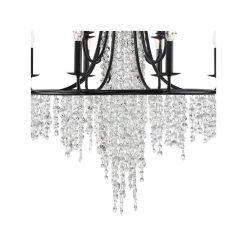 Gabrielle 12-Light Matte Black Chandelier by Crystorama -Crystorama popular store matte black crystorama chandeliers gab b7312 mk 1f 1000