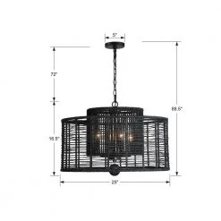 Jayna 4-Light Matte Black Chandelier by Crystorama -Crystorama popular store matte black crystorama chandeliers jay a5004 mk 44 1000