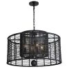Jayna 4-Light Matte Black Chandelier by Crystorama