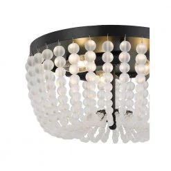 Rylee 12.5 in 3-Light Matte Black Flush Mount by Crystorama -Crystorama popular store matte black crystorama flush mount lights 600 mk 4f 1000