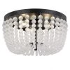 Rylee 12.5 in 3-Light Matte Black Flush Mount by Crystorama