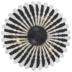 Rylee 12.5 in 3-Light Matte Black Flush Mount by Crystorama -Crystorama popular store matte black crystorama flush mount lights 600 mk c3 1000