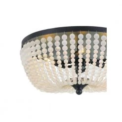 Rylee 18.5 in. 4-Light Matte Black Flush Mount by Crystorama -Crystorama popular store matte black crystorama flush mount lights 605 mk 4f 1000