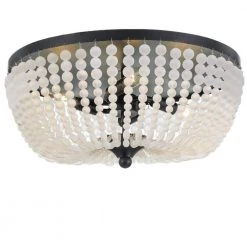 Rylee 18.5 in. 4-Light Matte Black Flush Mount by Crystorama