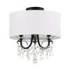 Othello 14 in 3-Light Matte Black Flush Mount by Crystorama