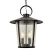 Andover 4-Light Matte Black Lantern Outdoor Chandelier by Crystorama