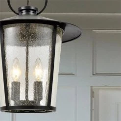 Andover 4-Light Matte Black Lantern Outdoor Chandelier by Crystorama -Crystorama popular store matte black crystorama outdoor chandeliers and 9204 sd mk fa 1000