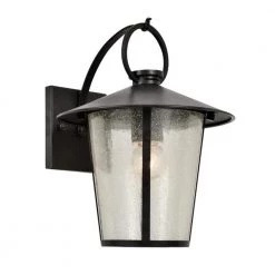 Andover 1-Light Matte Black Outdoor Sconce by Crystorama