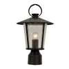 Andover 1-Light Matte Black Outdoor Lantern with Shade by Crystorama