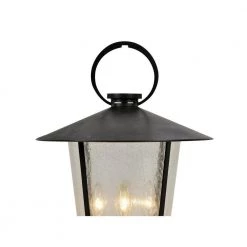 Andover 4-Light Matte Black Outdoor Lantern with Shade by Crystorama -Crystorama popular store matte black crystorama post lanterns and 9209 sd mk 4f 1000