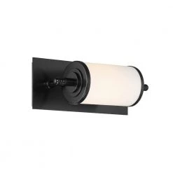 Foster 3 Watts 1-Light Matte Black Integrated LED Vanity Light by Crystorama -Crystorama popular store matte black crystorama vanity lighting fos a8050 mk 4f 1000