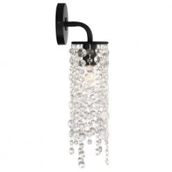 Gabrielle 1-Light Matte Black Sconce by Crystorama