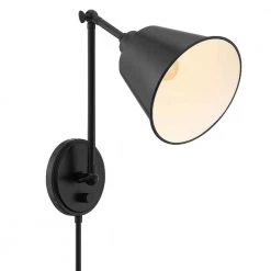 Mitchell 1-Light Matte Black Sconce by Crystorama -Crystorama popular store matte black crystorama vanity lighting mit a8020 mk 1f 1000