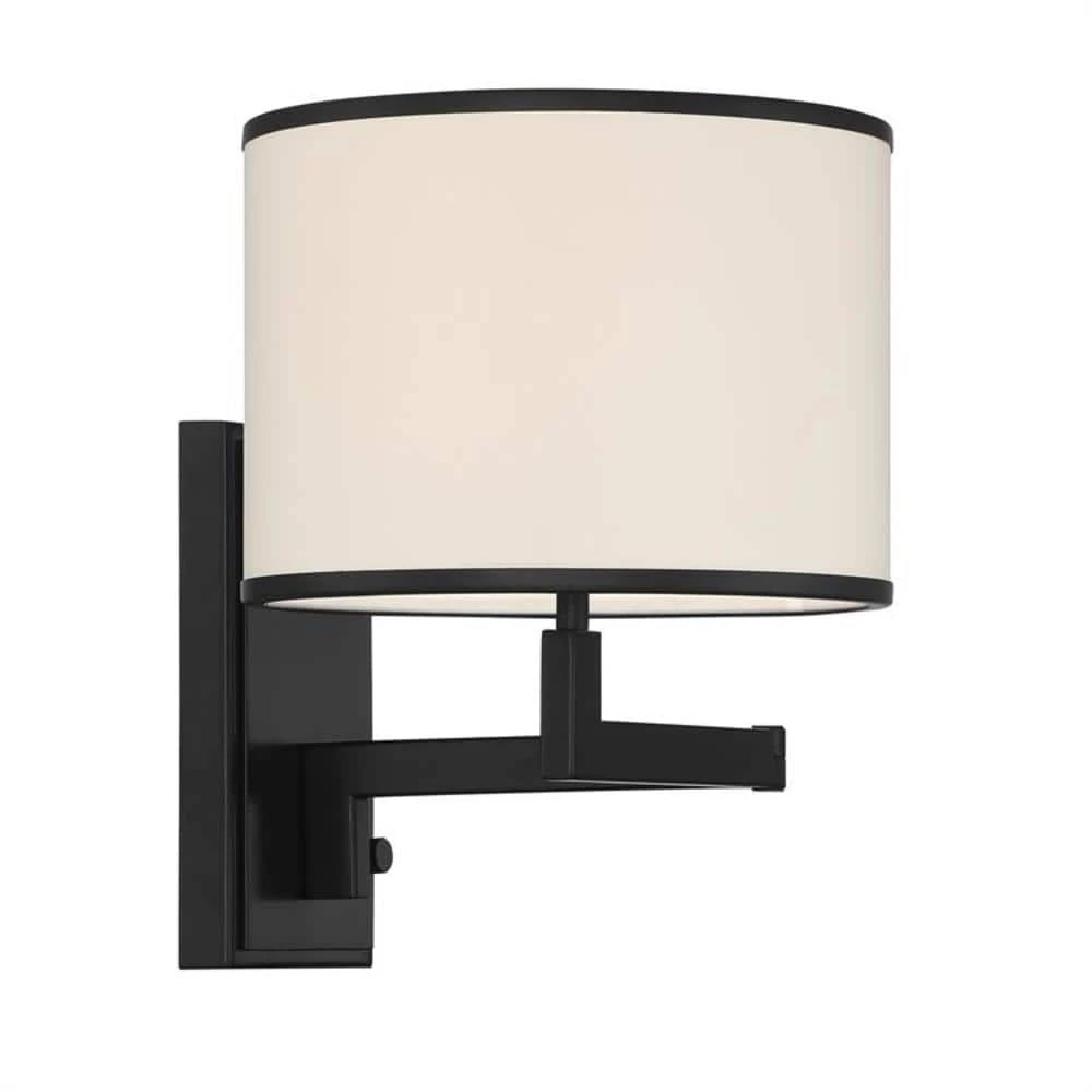 Madison 1-Light Matte Black Sconce by Crystorama 3 Madison 1-Light Matte Black Sconce by Crystorama