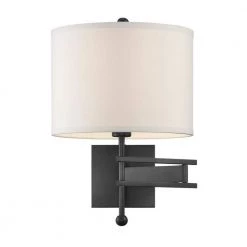 Marshall 1-Light Matte Black Sconce by Crystorama