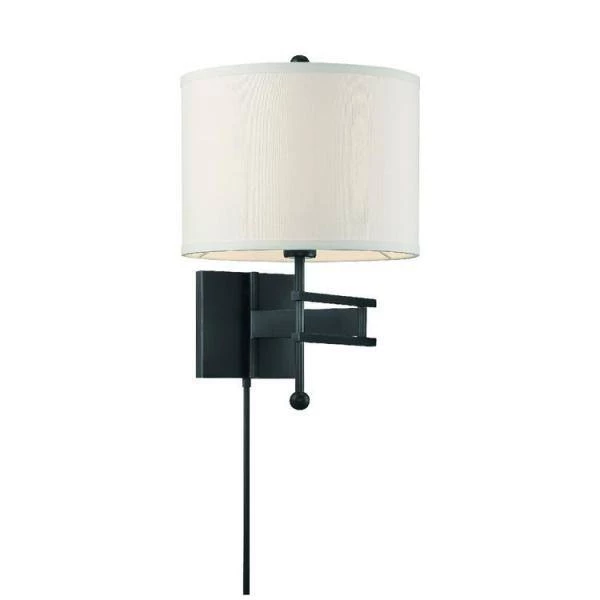 Marshall 1-Light Matte Black Sconce by Crystorama 4 Marshall 1-Light Matte Black Sconce by Crystorama - Image 2