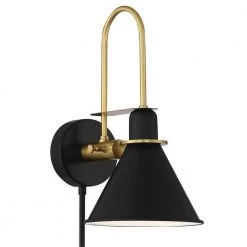 Medford 1-Light Matte Black Sconce by Crystorama