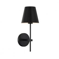 Xavier 1-Light Matte Black Wall Mount by Crystorama