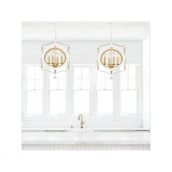 Odelle 4-Light Matte White and Antique Gold Pendant by Crystorama -Crystorama popular store matte white antique gold crystorama flush mount lights ode 700 mt ga 76 1000