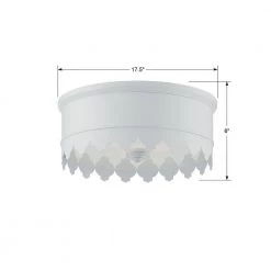 Nina 14 in. 3-Light Matte White Flush Mount by Crystorama -Crystorama popular store matte white crystorama flush mount lights nin a3903 mt 1f 1000
