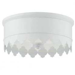 Nina 14 in. 3-Light Matte White Flush Mount by Crystorama