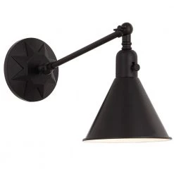 Morgan 1-Light Matte Black Sconce by Crystorama