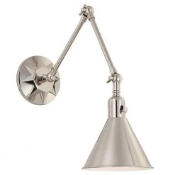 Morgan 1-Light Polished Nickel Sconce by Crystorama