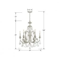 Regis 6-Light Olde Silver Crystal Chandelier by Crystorama -Crystorama popular store olde silver crystorama chandeliers 5116 os cl mwp 44 1000