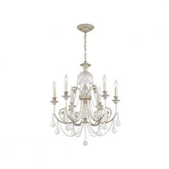 Regis 6-Light Olde Silver Crystal Chandelier by Crystorama -Crystorama popular store olde silver crystorama chandeliers 5116 os cl mwp fa 1000