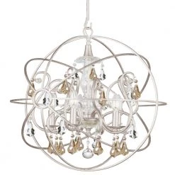 5-Light Olde Silver Chandelier by Crystorama