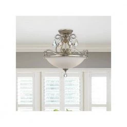 Ashton 16.5 in. 3-Light Olde Silver Flush Mount by Crystorama -Crystorama popular store olde silver crystorama flush mount lights 5010 os cl mwp 44 1000