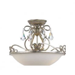 Ashton 16.5 in. 3-Light Olde Silver Flush Mount by Crystorama -Crystorama popular store olde silver crystorama flush mount lights 5010 os cl mwp 4f 1000