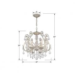 Regis 20 in. 6-Light Olde Silver Semi-Flush Mount by Crystorama 12 Regis 20 in. 6-Light Olde Silver Semi-Flush Mount by Crystorama -Crystorama popular store olde silver crystorama flush mount lights 5115 os cl mwp 44 1000