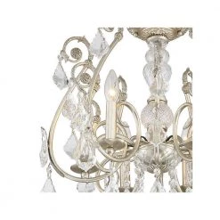 Regis 20 in. 6-Light Olde Silver Flush Mount by Crystorama -Crystorama popular store olde silver crystorama flush mount lights 5115 os cl mwp ceiling 4f 1000