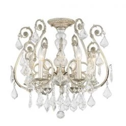 Regis 20 in. 6-Light Olde Silver Flush Mount by Crystorama -Crystorama popular store olde silver crystorama flush mount lights 5115 os cl mwp ceiling c3 1000