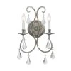 Ashton 2-Light Olde Silver Sconce by Crystorama