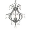 Dawson 3-Light Clear Crystal Pewter Mini Chandelier by Crystorama
