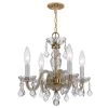 Traditional Crystal 4-Light Clear Crystal Brass Mini Chandelier I by Crystorama 2 Traditional Crystal 4-Light Clear Crystal Brass Mini Chandelier I by Crystorama -Crystorama popular store polished brass crystorama chandeliers 1064 pb cl mwp 64 1000