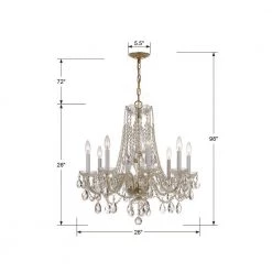 Traditional Crystal 8-Light Polished Brass Crystal Chandelier by Crystorama -Crystorama popular store polished brass crystorama chandeliers 1138 pb cl mwp 1f 1000