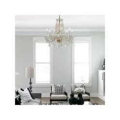 Traditional Crystal 8-Light Polished Brass Crystal Chandelier by Crystorama -Crystorama popular store polished brass crystorama chandeliers 1138 pb cl mwp 44 1000