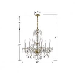 Traditional Crystal 6-Light Polished Brass Crystal Chandelier by Crystorama 7 Traditional Crystal 6-Light Polished Brass Crystal Chandelier by Crystorama -Crystorama popular store polished brass crystorama chandeliers 5086 pb cl mwp 4f 1000
